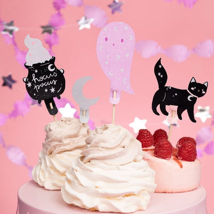 Halloween Cupcake Toppers 14cm 6st van Partydeco koop je bij Partywinkel
