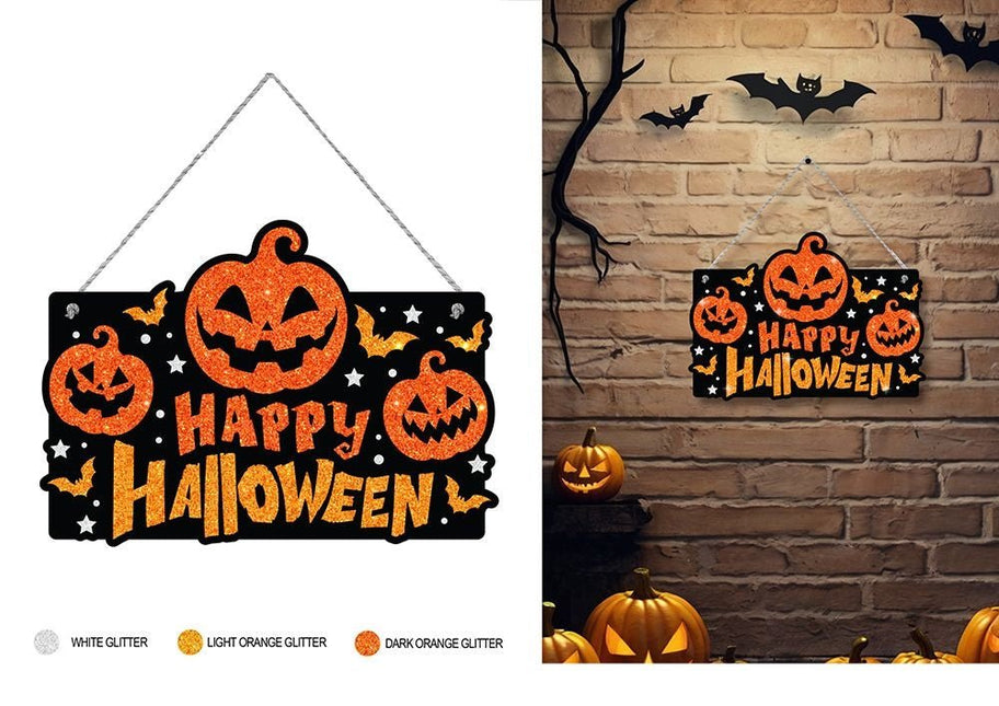 Halloween Deurbord Glitter 37cm van Fiestas Guirca koop je bij Partywinkel