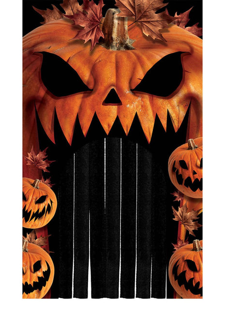 Halloween Deurgordijn Pompoen 2,45m van Fiestas Guirca koop je bij Partywinkel