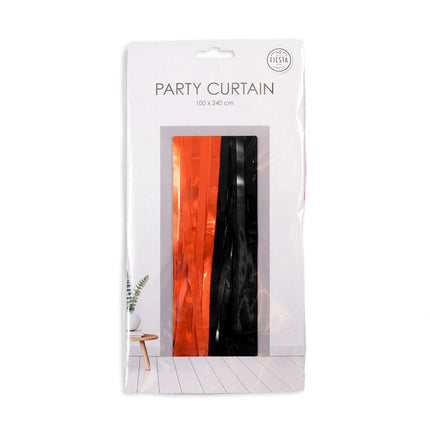 Halloween Deurgordijn Zwart Oranje 2,4m van WeFiesta koop je bij Partywinkel
