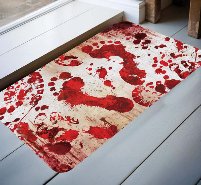 Halloween Deurmat Bloederige Voetstappen 60cm van Fiestas Guirca koop je bij Partywinkel