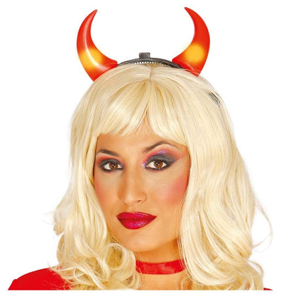Halloween Haarband Duivel Met Licht - Partywinkel - 8434077190036
