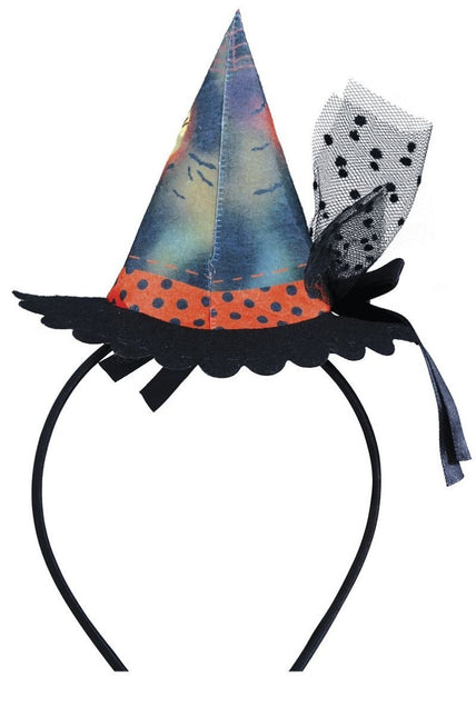 Halloween Haarband Mini Heksenhoed Kat van Fiestas Guirca koop je bij Partywinkel