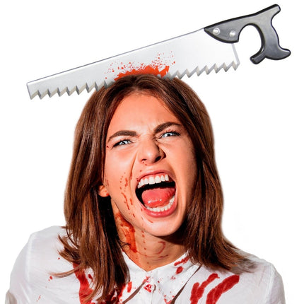 Halloween Haarband Nep Zaag van Folat koop je bij Partywinkel