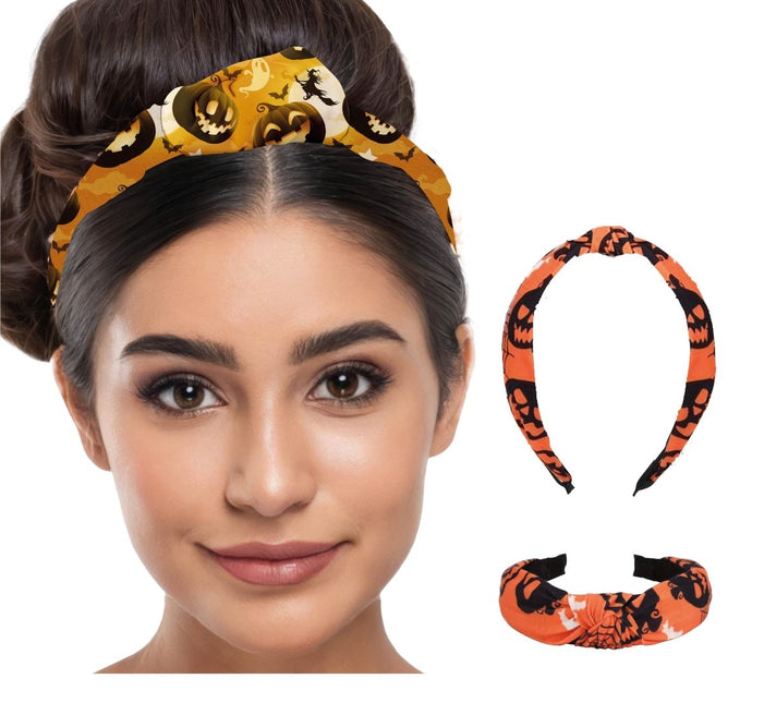 Halloween Haarband Oranje Pompoenen - Partywinkel - 8434077191019