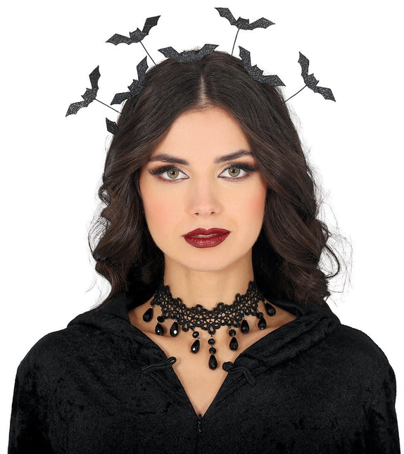 Halloween Haarband Zwart Vleermuizen van Fiestas Guirca koop je bij Partywinkel