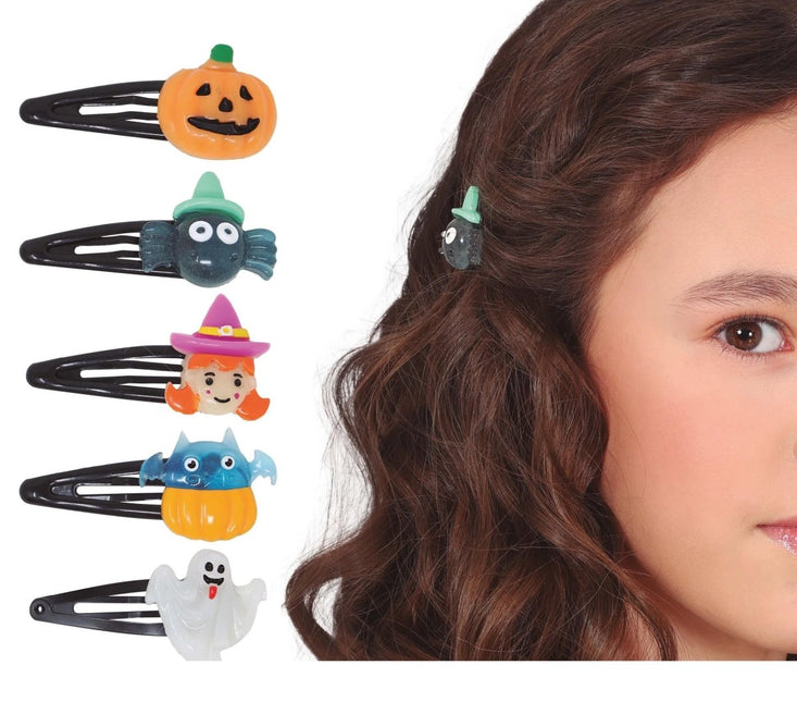Halloween Haarclip 5st - Partywinkel - 8434077190708