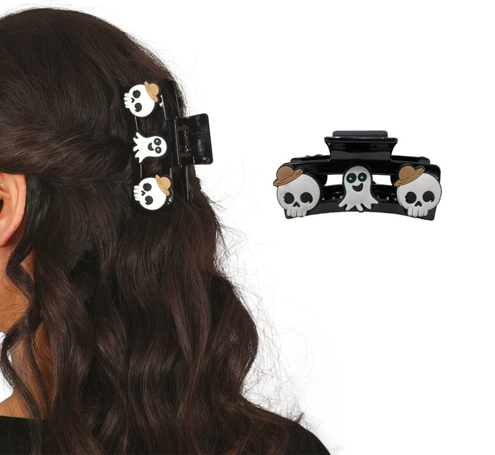 Halloween Haarclip Doodshoofd 2st van Fiestas Guirca koop je bij Partywinkel