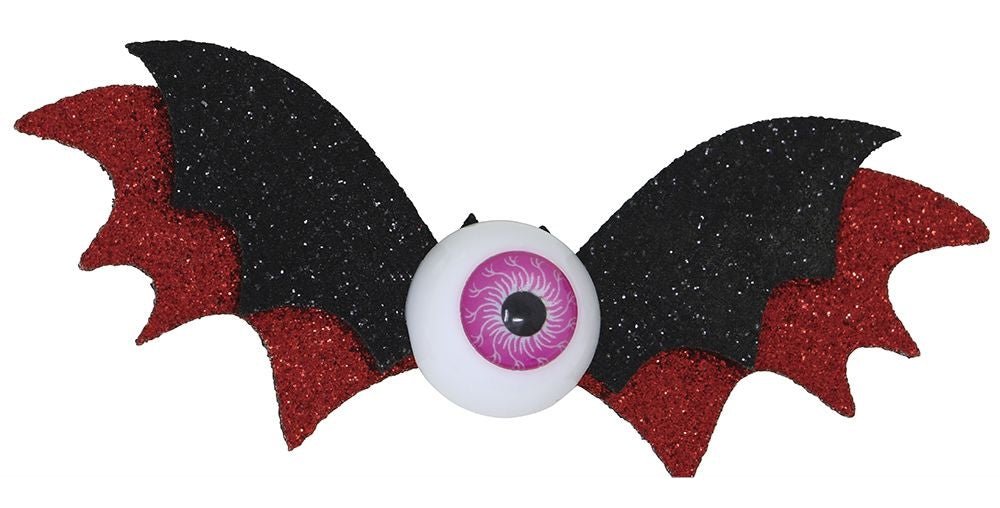 Halloween Haarclip Vleermuis 10cm 2st - Partywinkel - 8434077190692