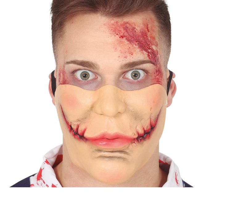 Halloween Half Masker Horror Mond van Fiestas Guirca koop je bij Partywinkel