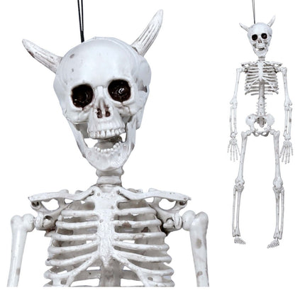 Halloween Hangdecoratie Duivel Skelet 40cm van Fiestas Guirca koop je bij Partywinkel