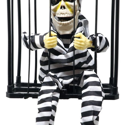 Halloween Hangdecoratie Gevangen Skelet 27cm - Partywinkel - 8434077267912