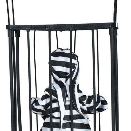 Halloween Hangdecoratie Gevangen Skelet 27cm - Partywinkel - 8434077267912