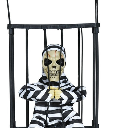 Halloween Hangdecoratie Gevangen Skelet 27cm - Partywinkel - 8434077267912