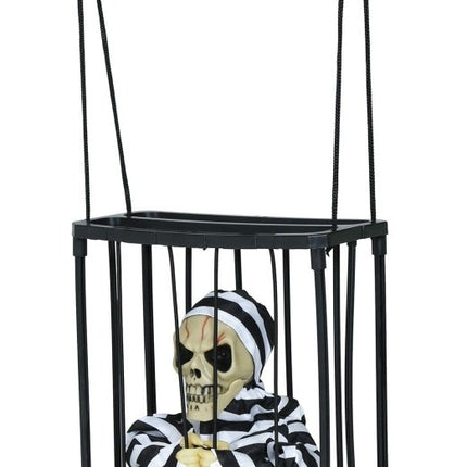 Halloween Hangdecoratie Gevangen Skelet 27cm - Partywinkel - 8434077267912