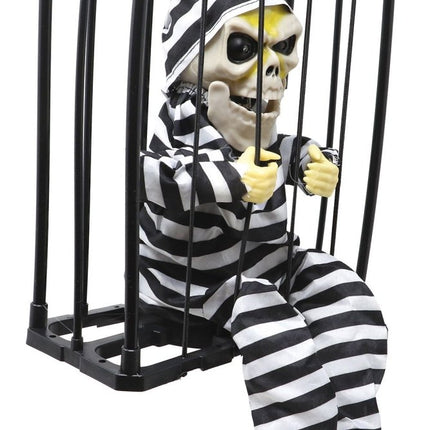 Halloween Hangdecoratie Gevangen Skelet 27cm - Partywinkel - 8434077267912