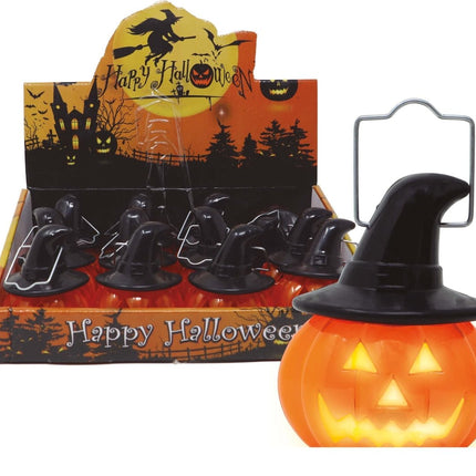 Halloween Hangdecoratie Pompoen Met Licht 8cm van Fiestas Guirca koop je bij Partywinkel