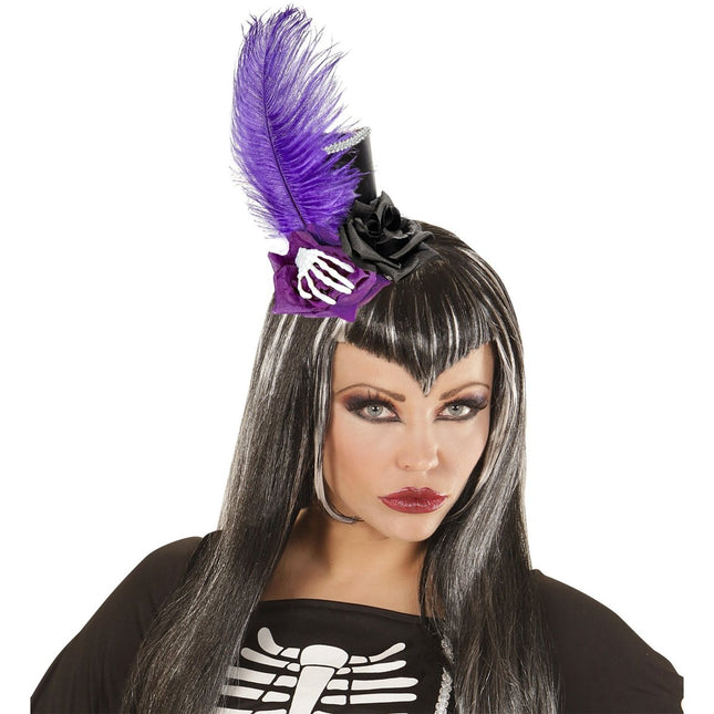 Halloween Hoed Paars Mini Skelet van Widmann koop je bij Partywinkel