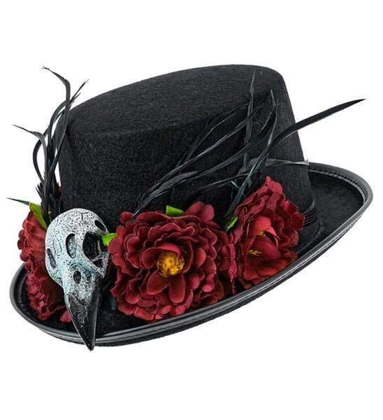 Halloween Hoed Voodoo Bloemen En Skelet van Widmann koop je bij Partywinkel