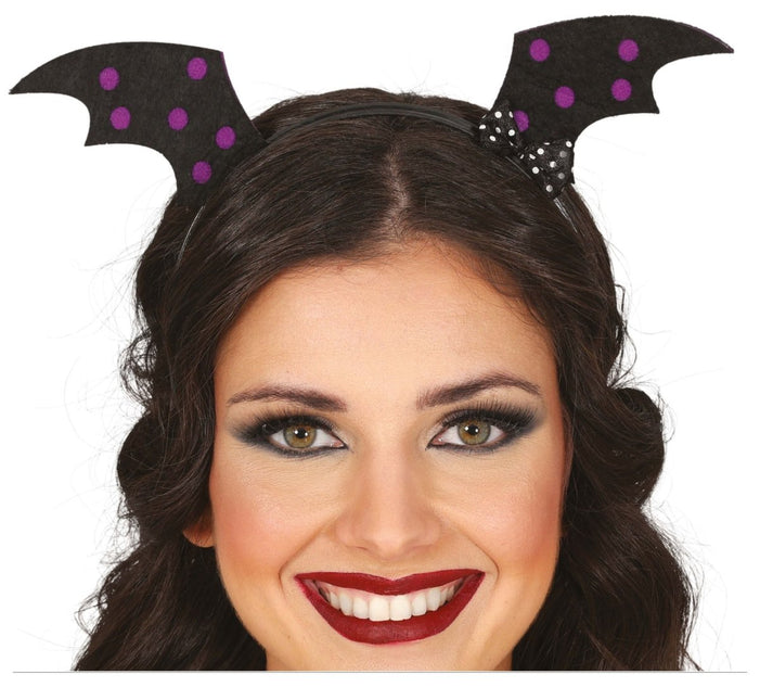 Halloween Hoofdband Vleermuis Vleugels - Partywinkel - 8434077249185