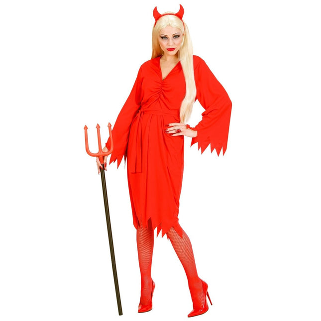 Halloween Jurk Dames Duivelin 3 delig van Widmann koop je bij Partywinkel