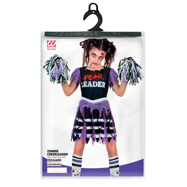 Halloween Jurk Meisje Zombie Cheerleader 5 delig van Widmann koop je bij Partywinkel