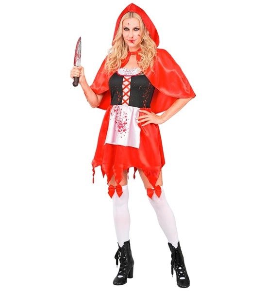 Halloween Jurk Rood Dames Zombie Roodkapje van Widmann koop je bij Partywinkel