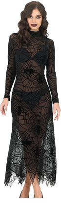 Halloween Jurk Zwart Dames Gothic Kant van Fiestas Guirca koop je bij Partywinkel