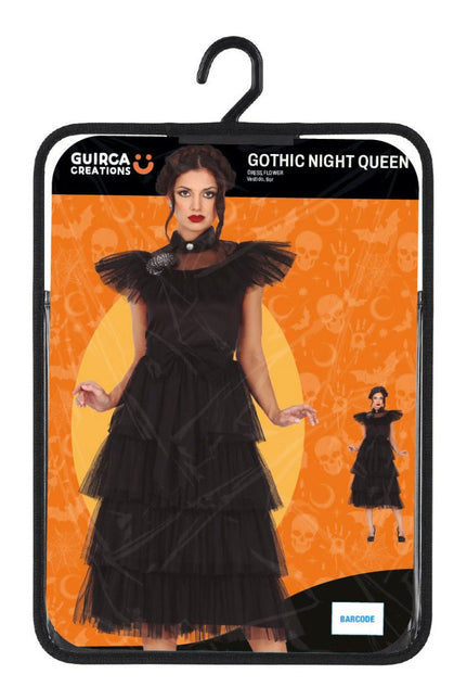 Halloween Jurk Zwart Dames Gotich Queen van Fiestas Guirca koop je bij Partywinkel