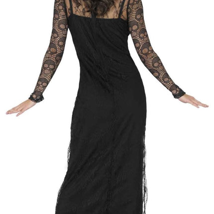 Halloween Jurk Zwart Dames Skelet van Fiestas Guirca koop je bij Partywinkel