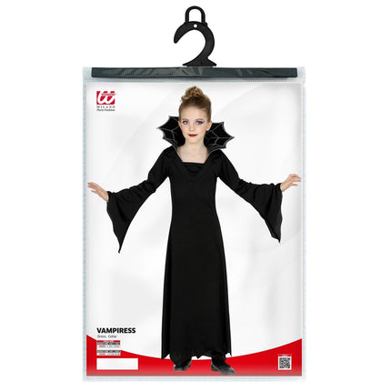 Halloween Jurk Zwart Meisje Vampier 2 delig van Widmann koop je bij Partywinkel