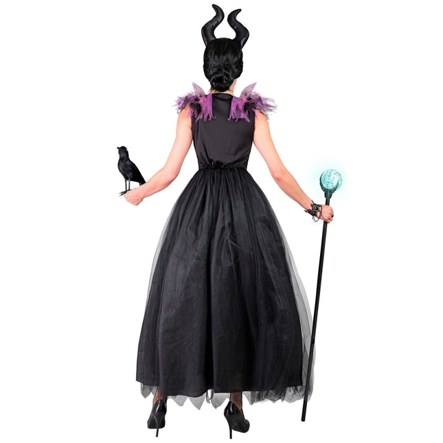 Halloween Jurk Zwart Paars Malefizia van Widmann koop je bij Partywinkel