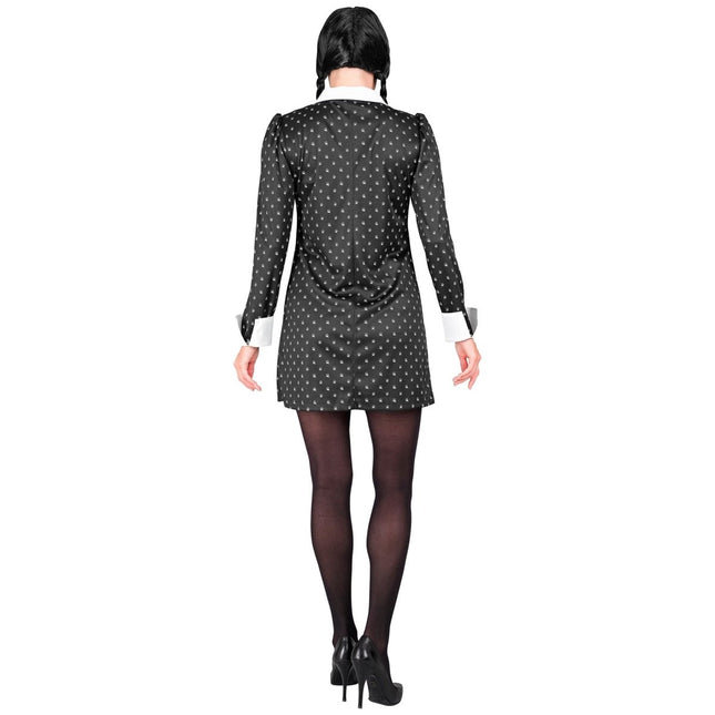 Halloween Jurk Zwart Wit Dames Gothic van Widmann koop je bij Partywinkel