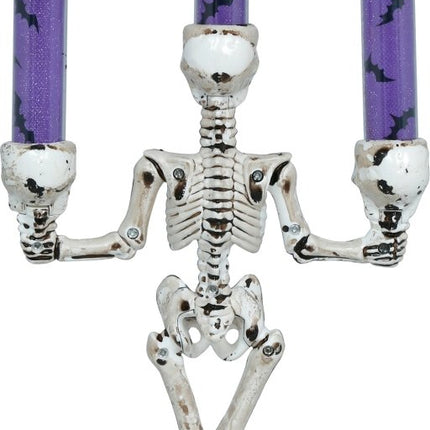 Halloween Kandelaar Skelet Met Licht 35cm van Fiestas Guirca koop je bij Partywinkel