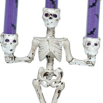 Halloween Kandelaar Skelet Met Licht 35cm van Fiestas Guirca koop je bij Partywinkel