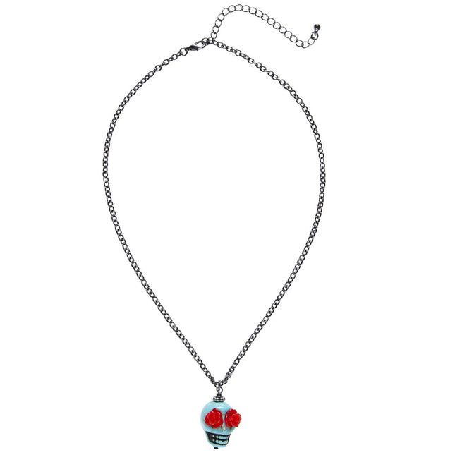 Halloween Ketting Gekleurd Schedel van Widmann koop je bij Partywinkel