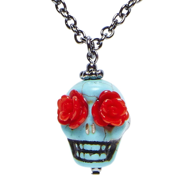 Halloween Ketting Gekleurd Schedel van Widmann koop je bij Partywinkel