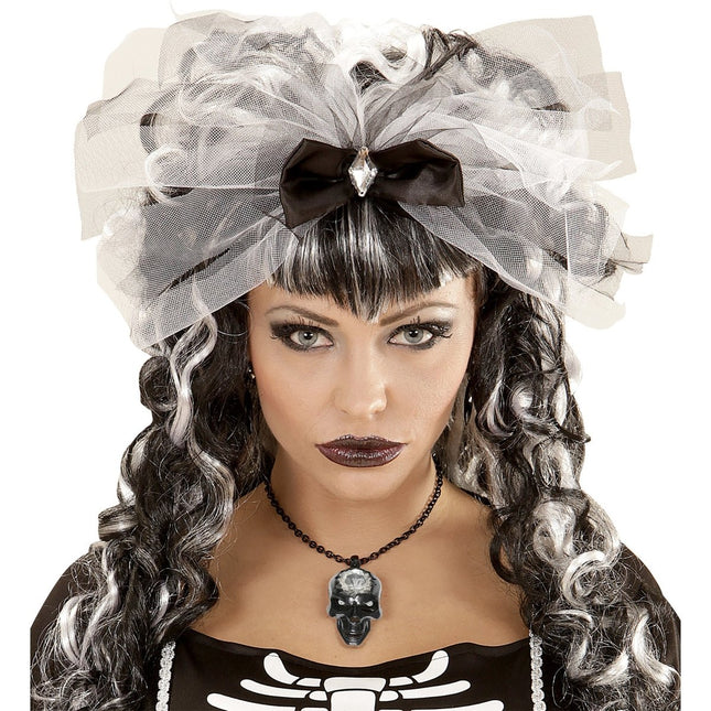 Halloween Ketting Schedel Met Edelsteen van Widmann koop je bij Partywinkel