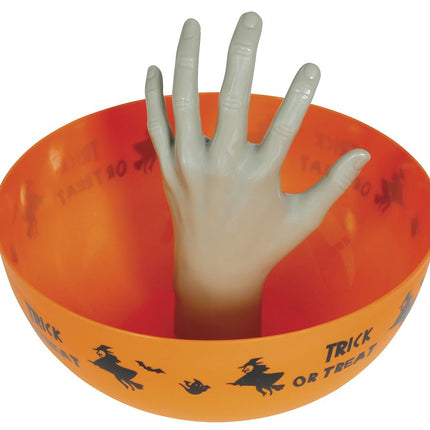 Halloween Kom Met Hand 25cm - Partywinkel - 8434077249796