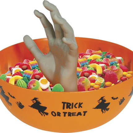 Halloween Kom Met Hand 25cm - Partywinkel - 8434077249796