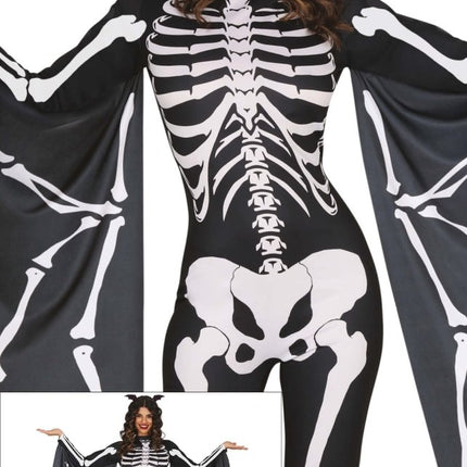 Halloween Kostuum Dames Vleermuis Skelet van Fiestas Guirca koop je bij Partywinkel