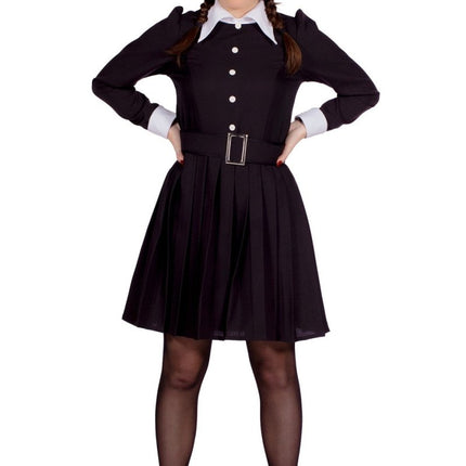 Halloween Kostuum Dames Wednesday van Wilbers & Wilbers koop je bij Partywinkel