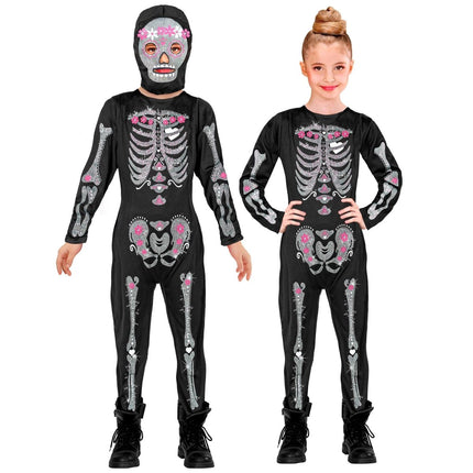 Halloween Kostuum Kind Glitter Skelet van Widmann koop je bij Partywinkel