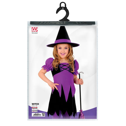 Halloween Kostuum Paars Kind Heks van Widmann koop je bij Partywinkel
