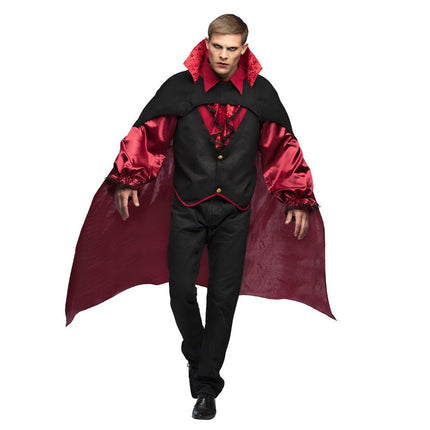 Halloween Kostuum Zwart Rood Vampier van Boland koop je bij Partywinkel