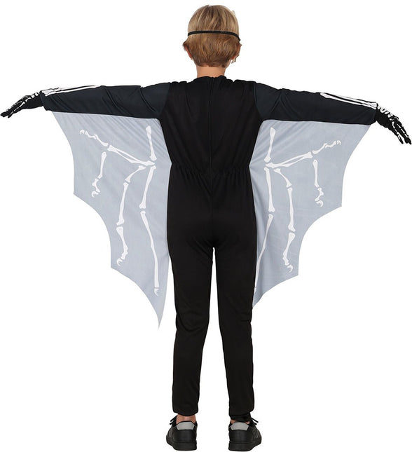 Halloween Kostuum Zwart Wit Kind Vleermuis Skelet van Fiestas Guirca koop je bij Partywinkel