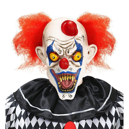 Halloween Masker Clown Met Haar En Hoedje van Widmann koop je bij Partywinkel