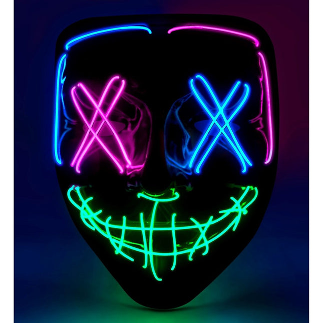 Halloween Masker Gekleurd Met Licht van Widmann koop je bij Partywinkel