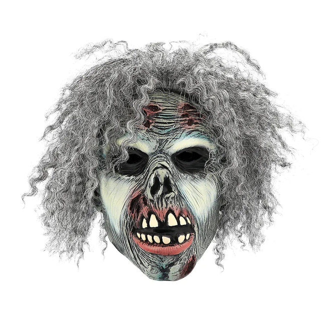 Halloween Masker Grijs Zombie van Boland koop je bij Partywinkel