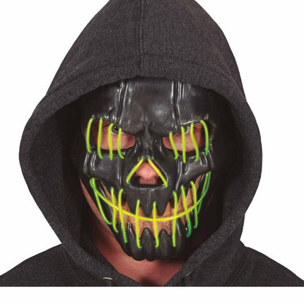 Halloween Masker Lachend Met Licht van Fiestas Guirca koop je bij Partywinkel